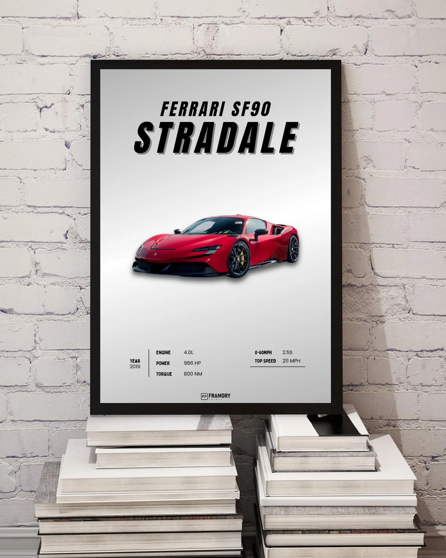Ferrari SF90 Stradale poster styled room photo 7