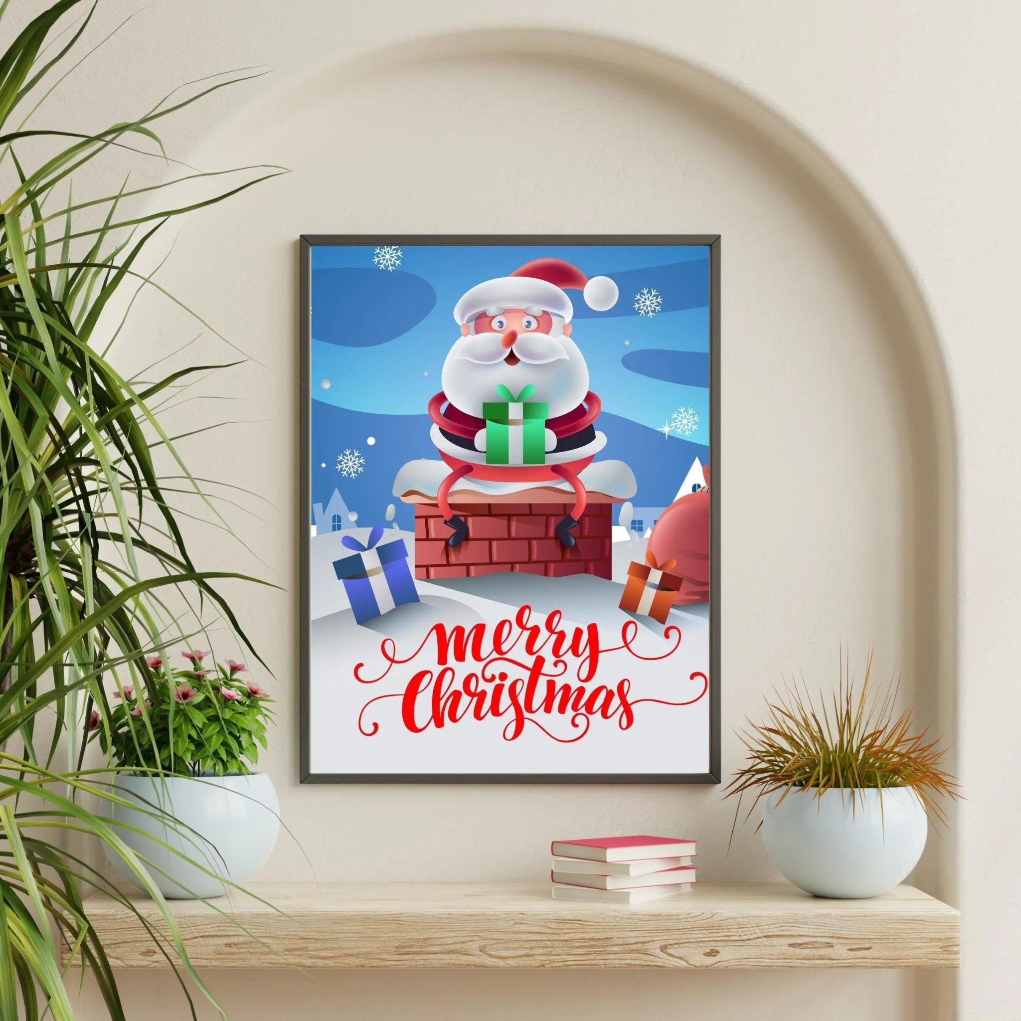 Merry Christmas Santa poster styled room photo 1