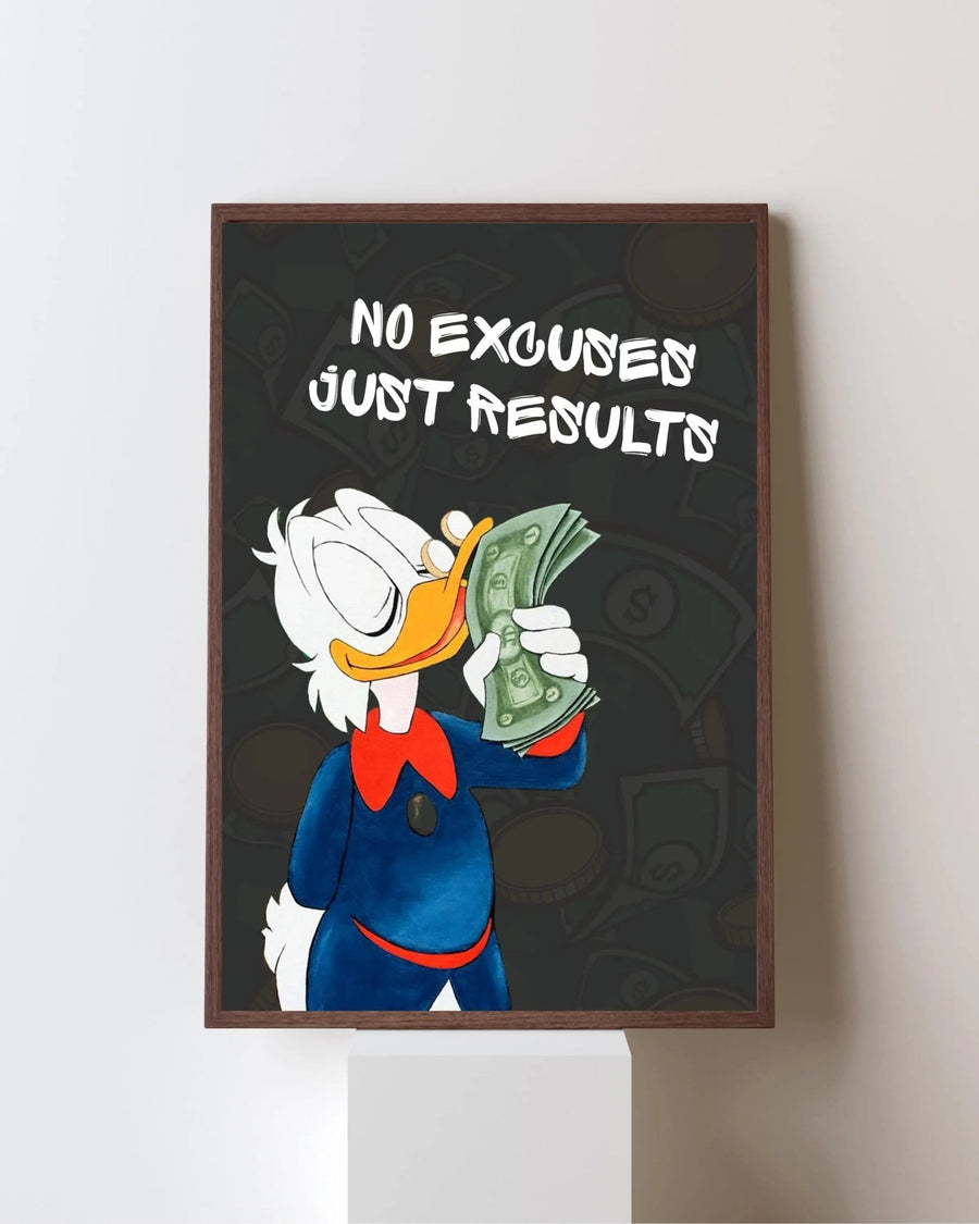 No Excuses, Just Results poster styled room photo 8