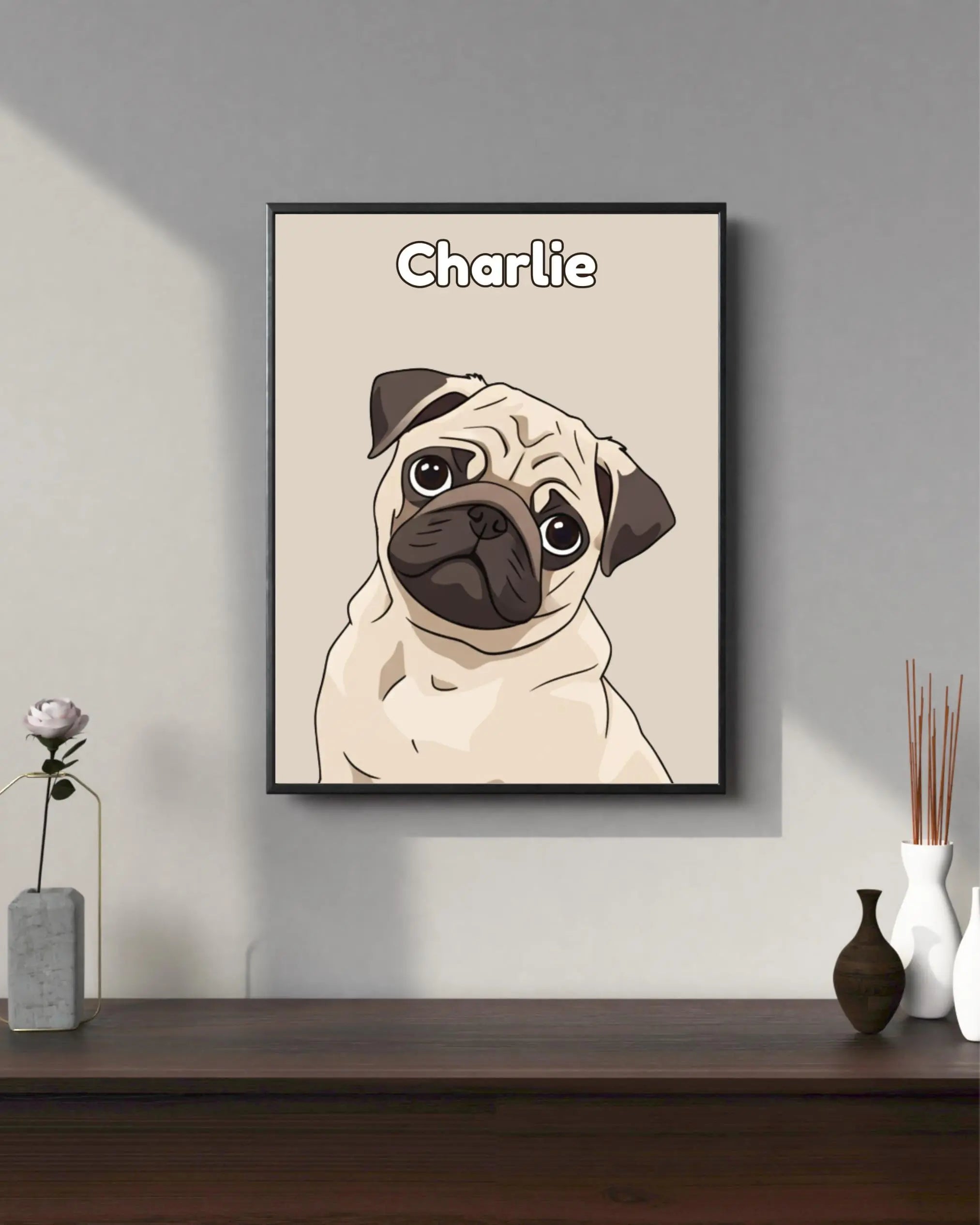 Cartoon Pet Portrait Framory Prints