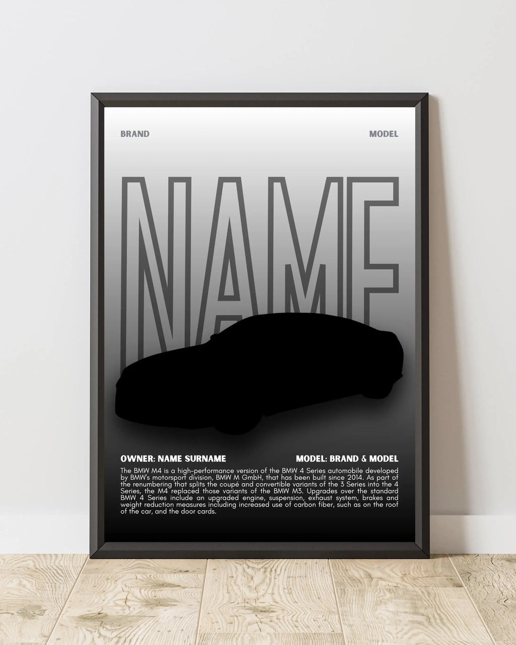 Personalized Car Poster Framory Prints