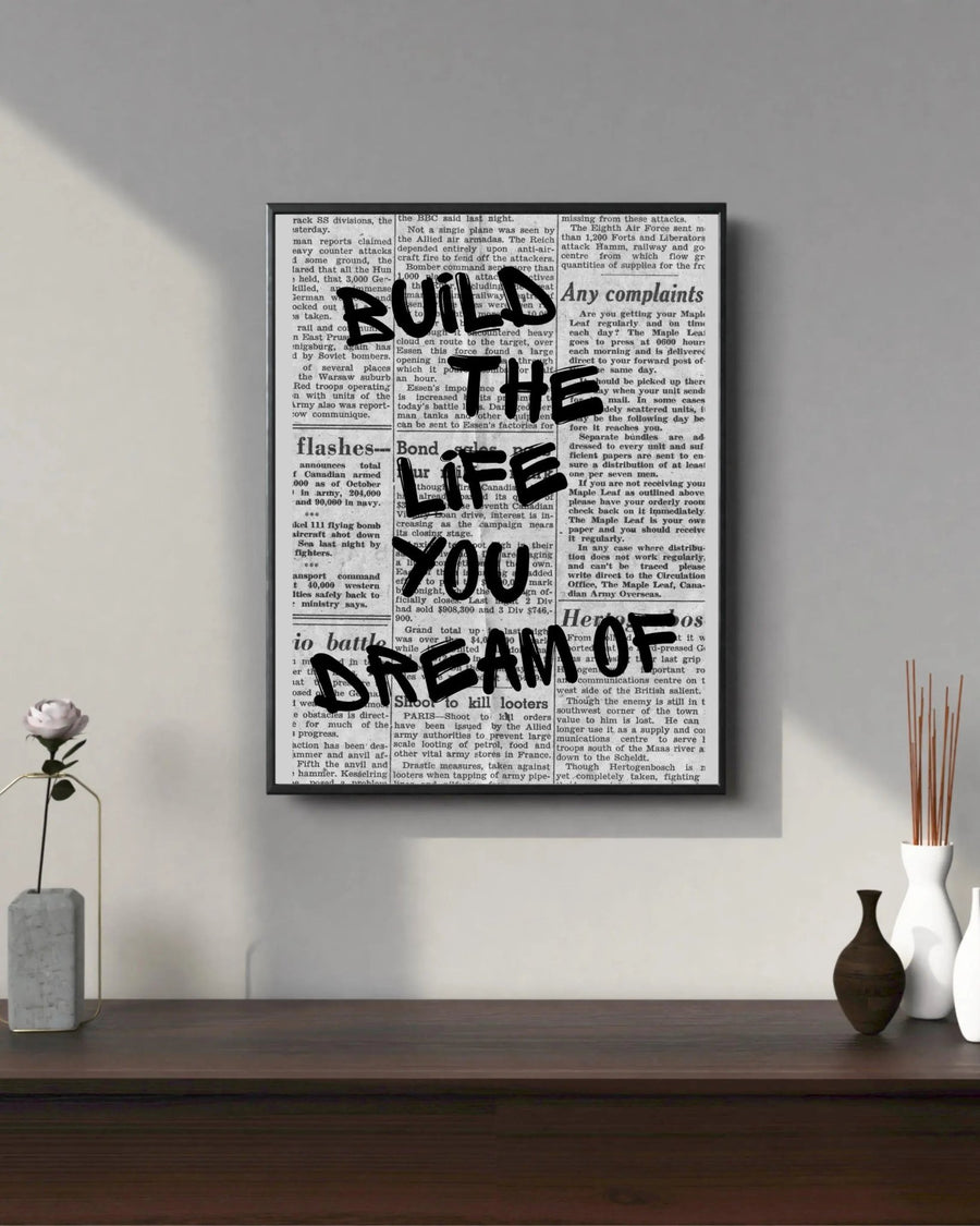 Build the Life You Dream Of poster styled room photo 2