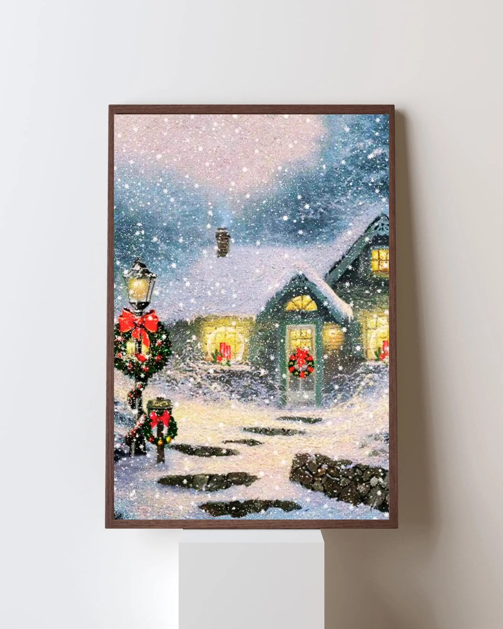 Vintage Christmas House Framory Prints