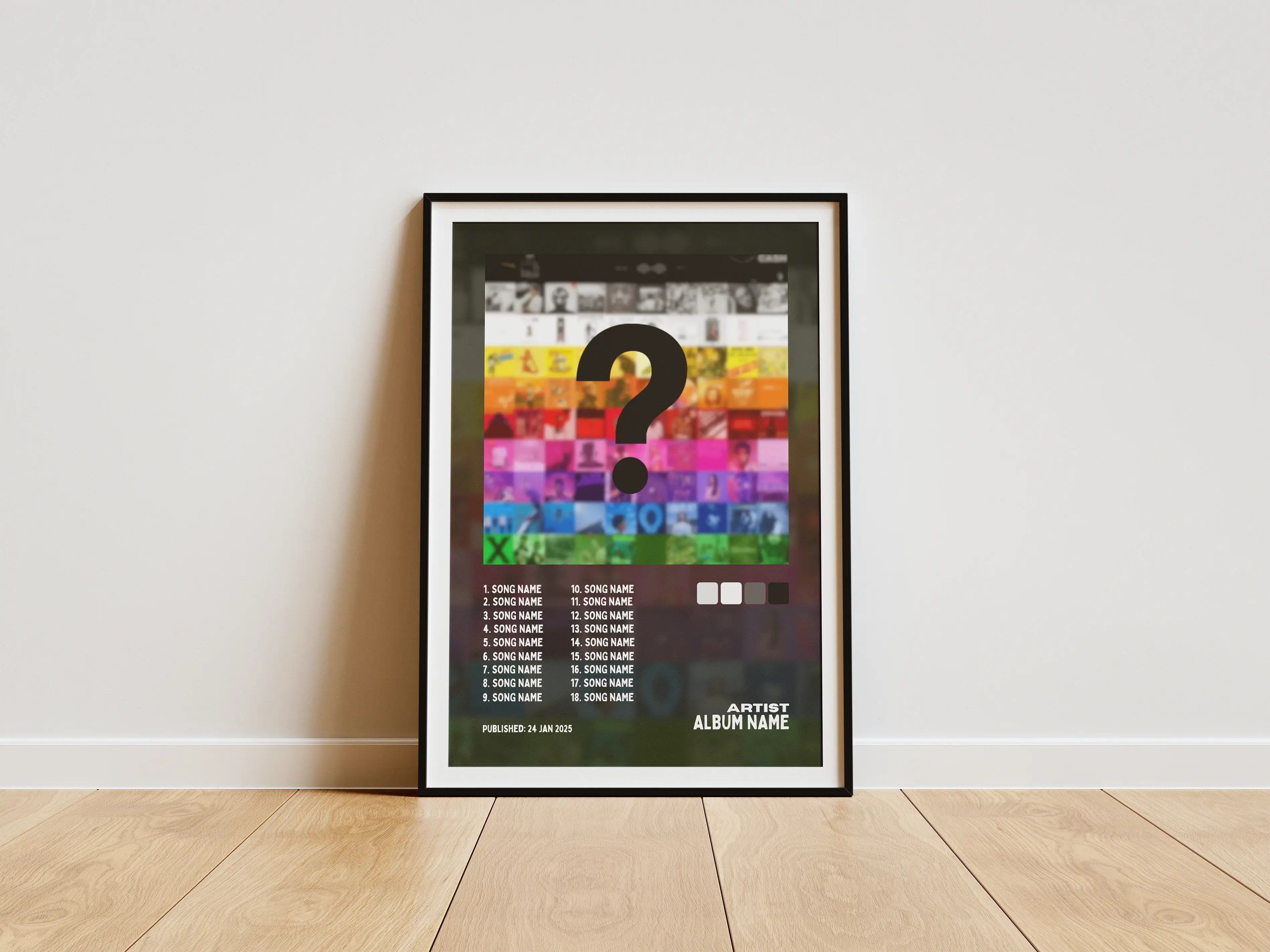 Personalized Music Tracklist Album Framory Prints