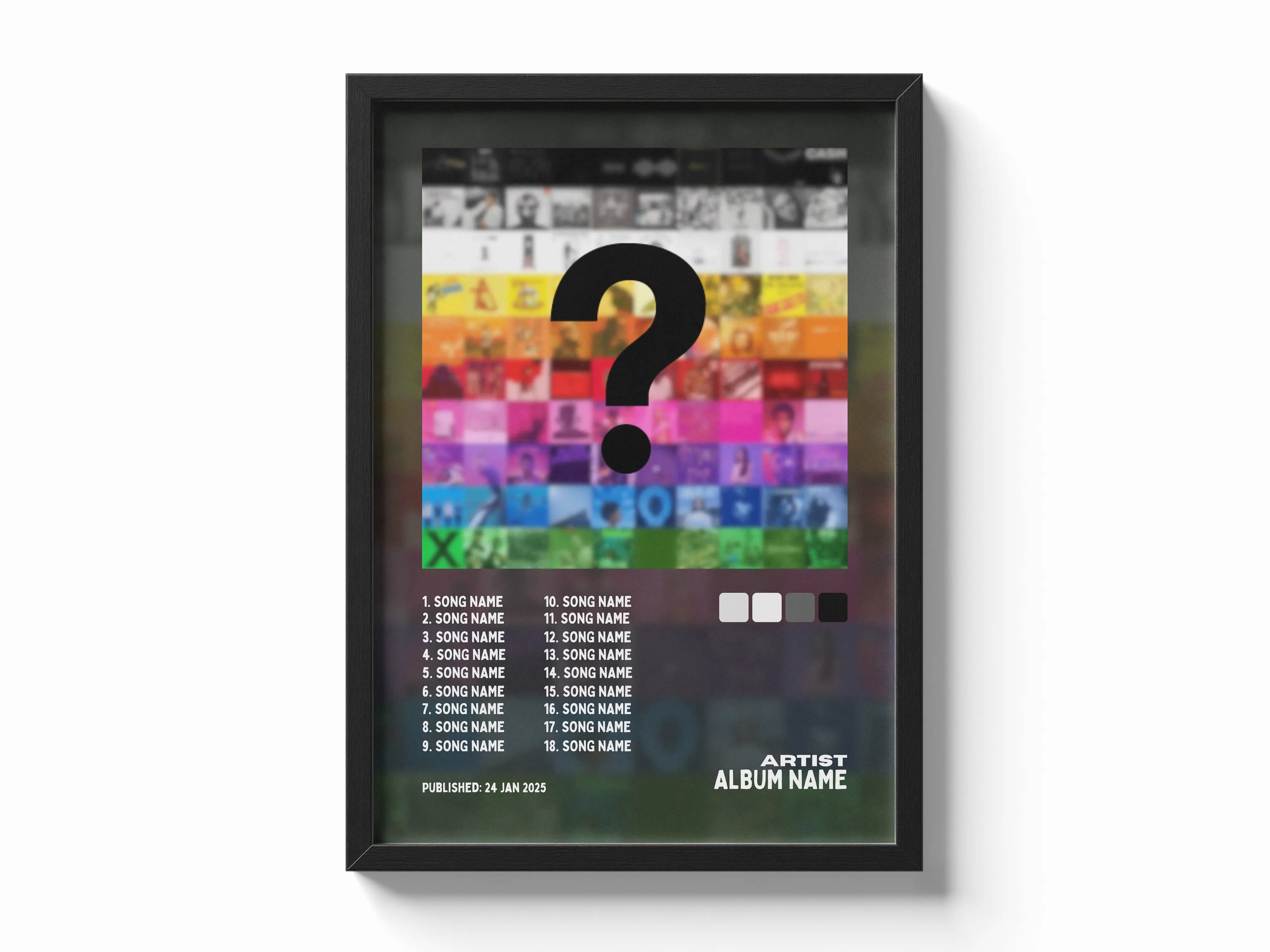 Personalized Music Tracklist Album Framory Prints