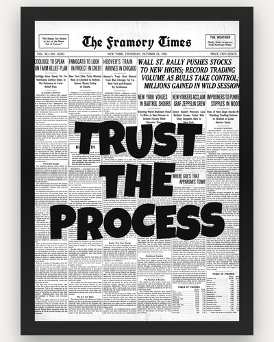 Example - Trust the process (Bold lettering)