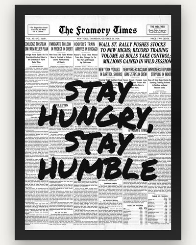 Example - Stay hungry, stay humble (Marker lettering)