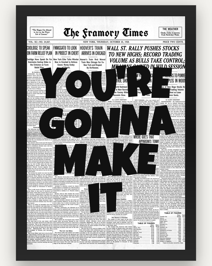 Example - You're gonna make it (Bold lettering)