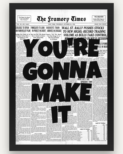 Example - You're gonna make it (Bold lettering)