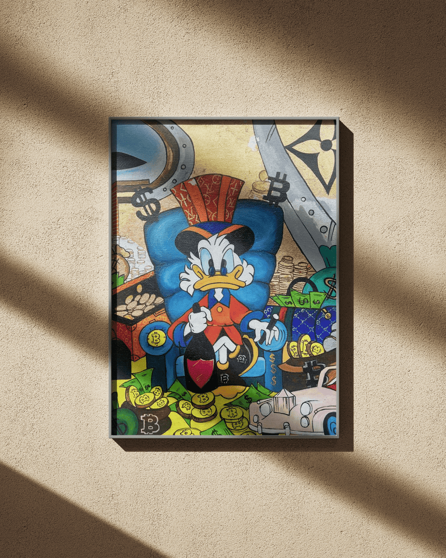 Donald Duck Money poster design close-up