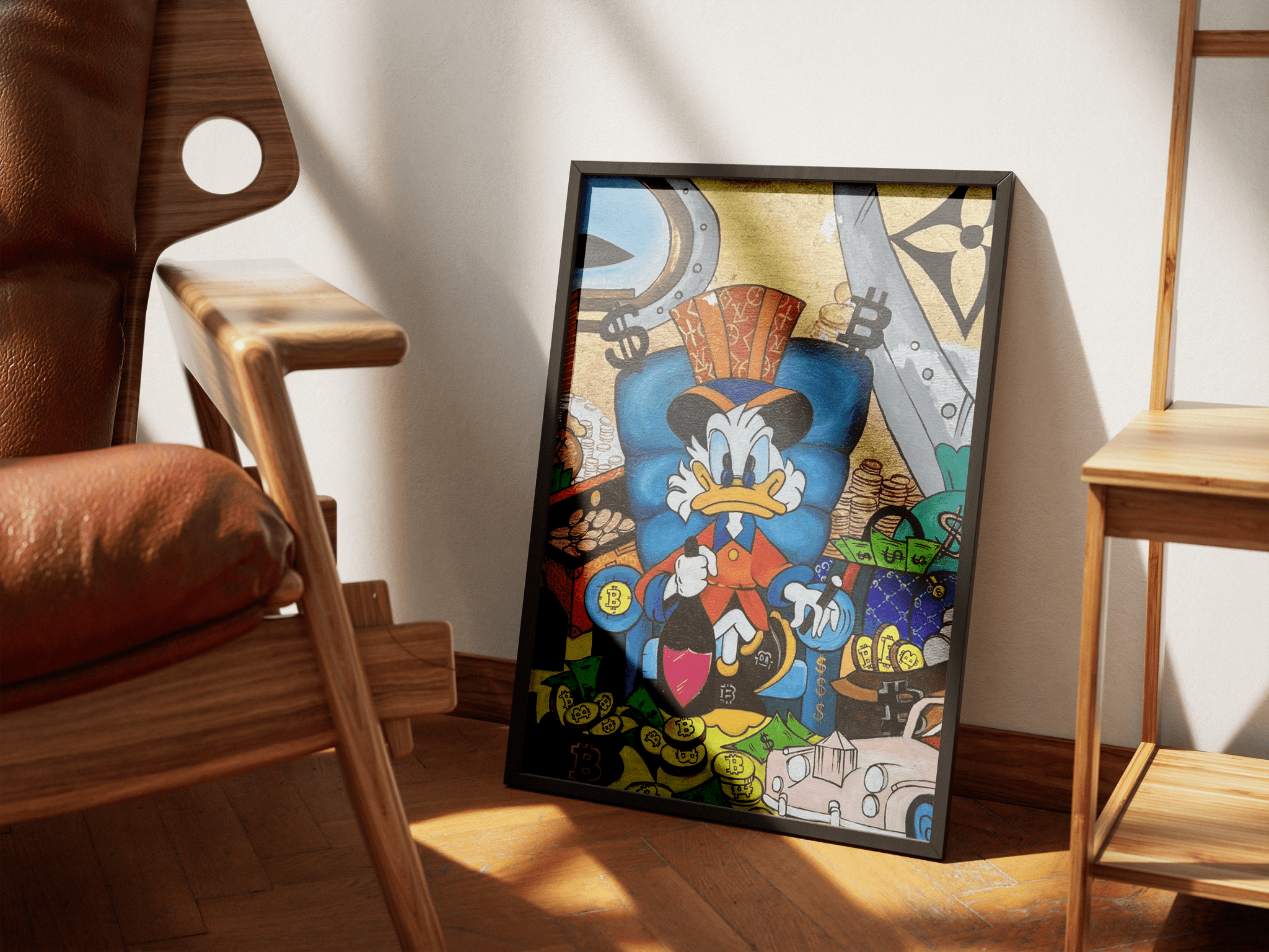 Donald Duck Money poster design close-up