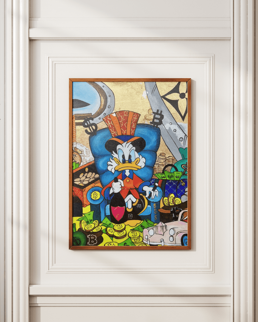 Donald Duck Money poster design close-up