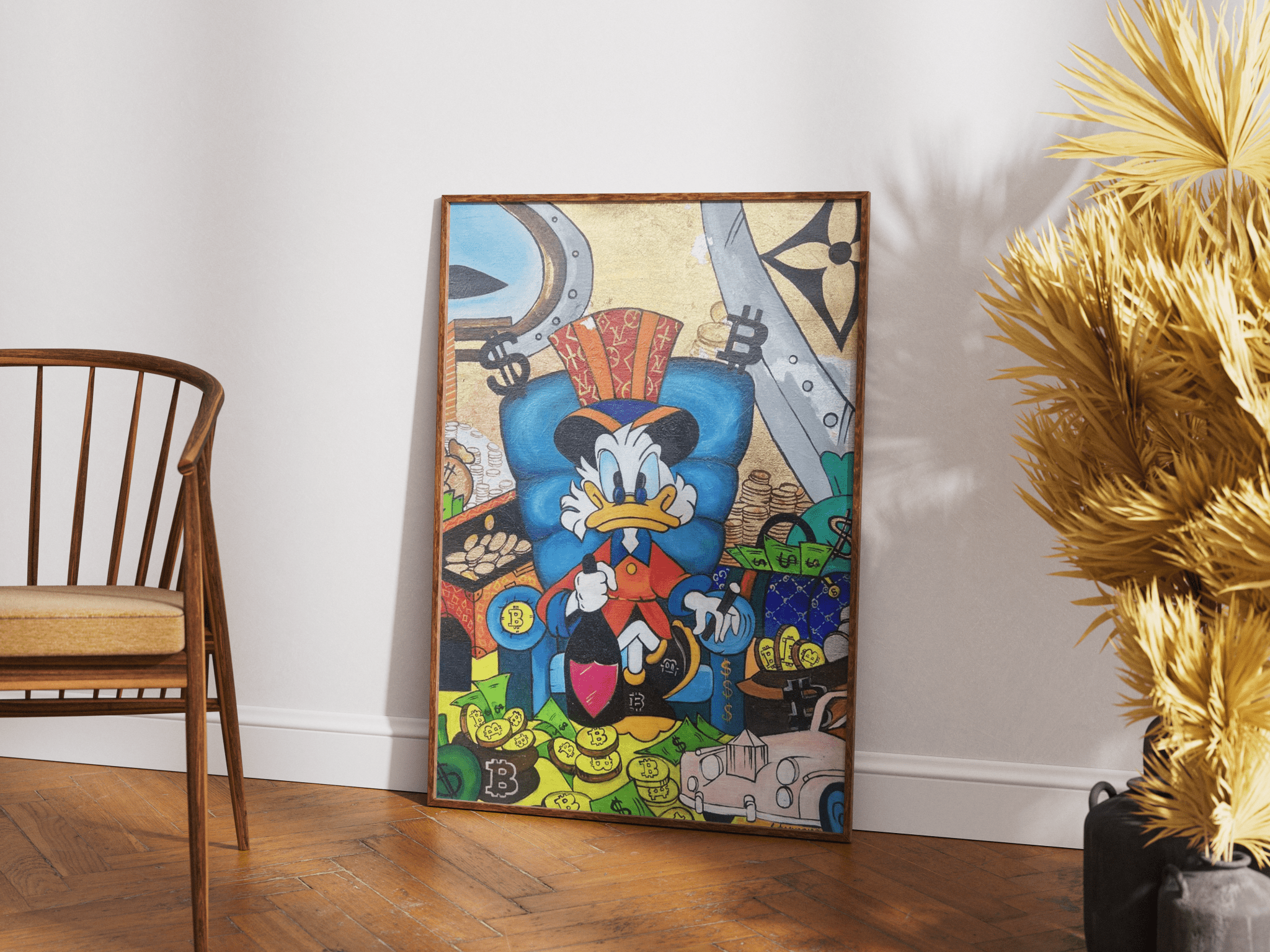 Donald Duck Money poster design close-up