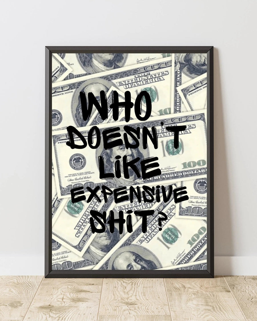Who Doesn't Like Expensive Shit? poster — Framory Prints