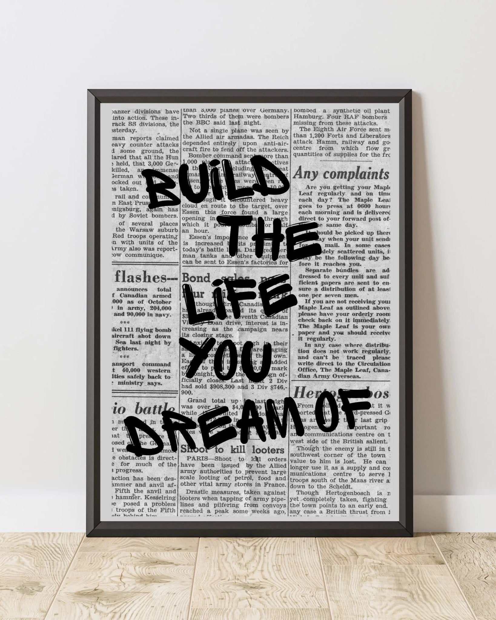 Build the Life You Dream Of poster — Framory Prints