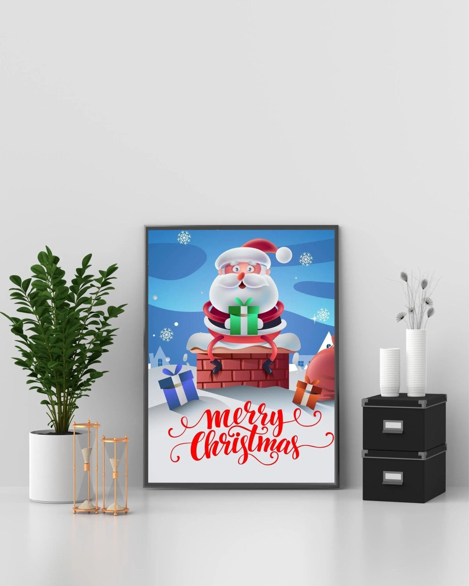 Merry Christmas Santa poster styled room photo 8