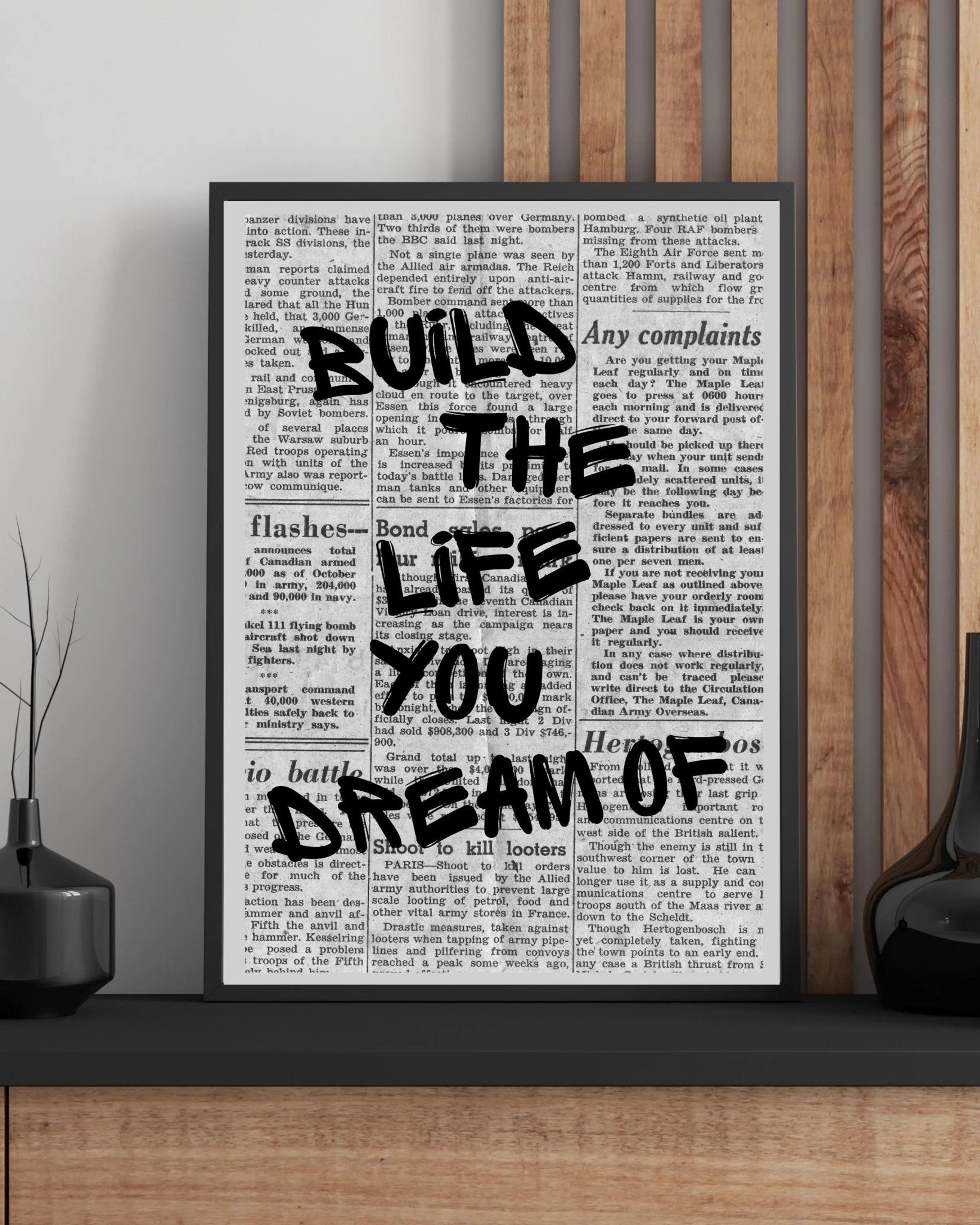 Build the Life You Dream Of poster styled room photo 7