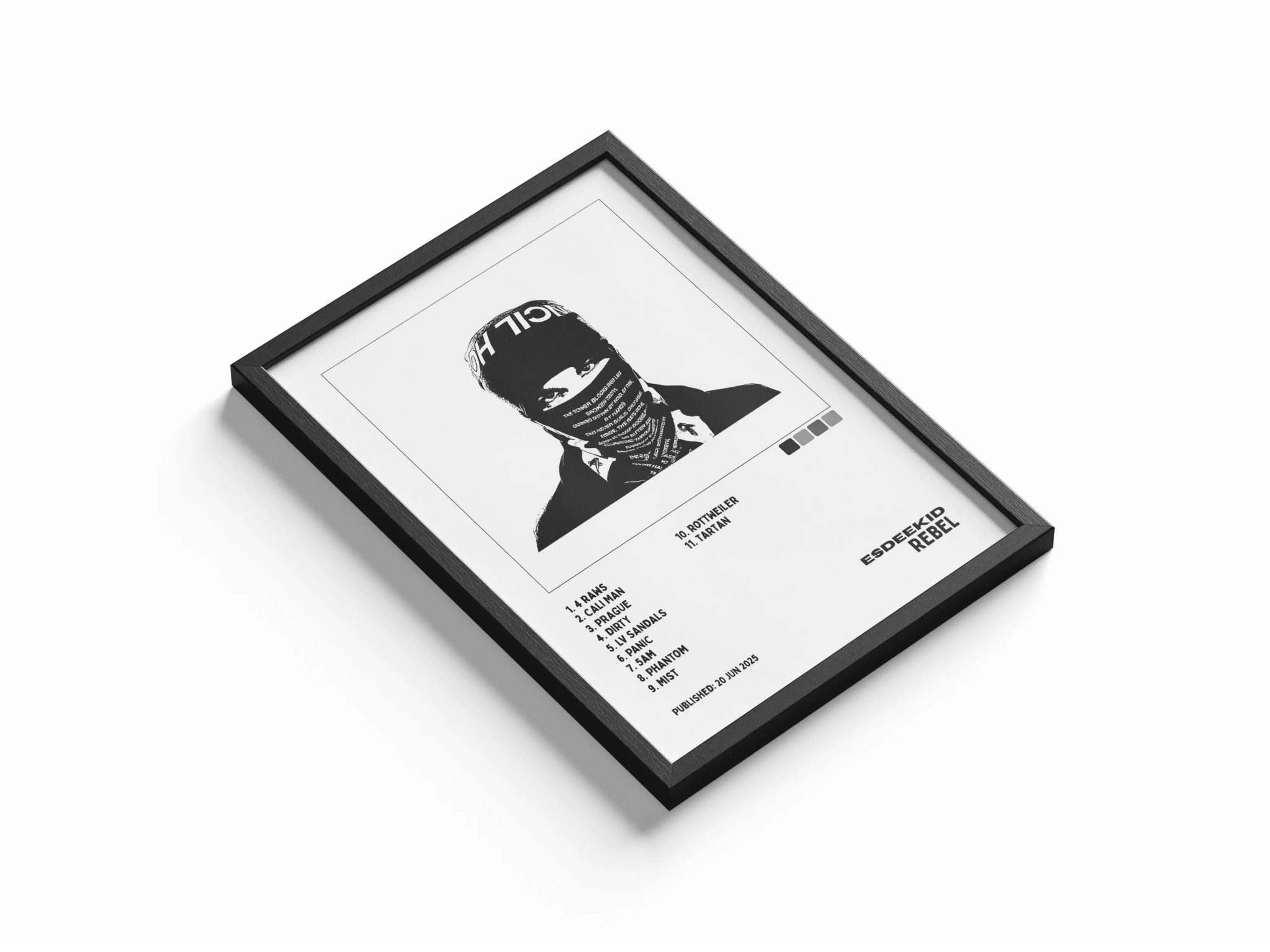 Rebel - EsDeeKid: A Fresh Take on Hip-Hop poster styled room photo 1