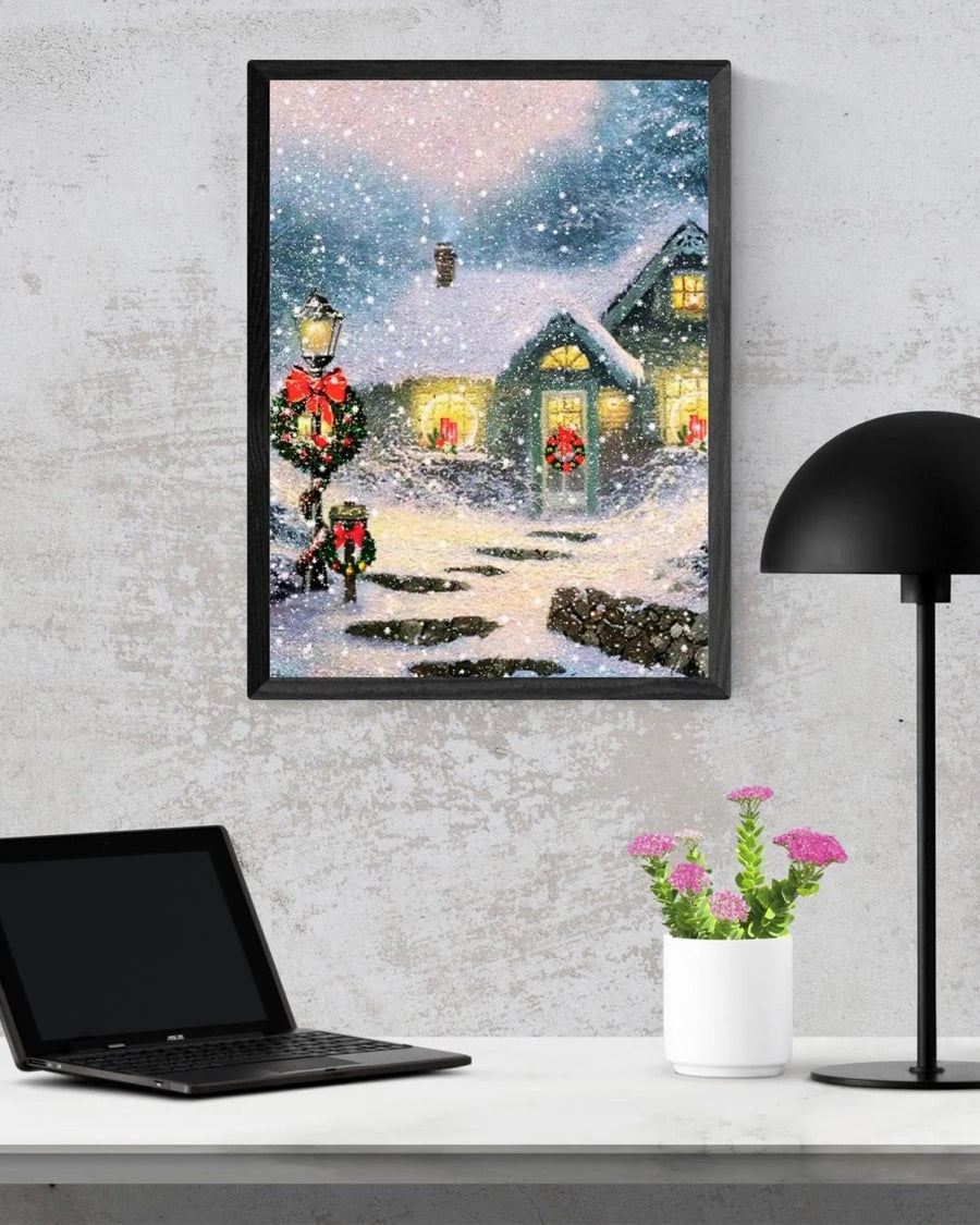 Vintage Christmas House poster styled room photo 7