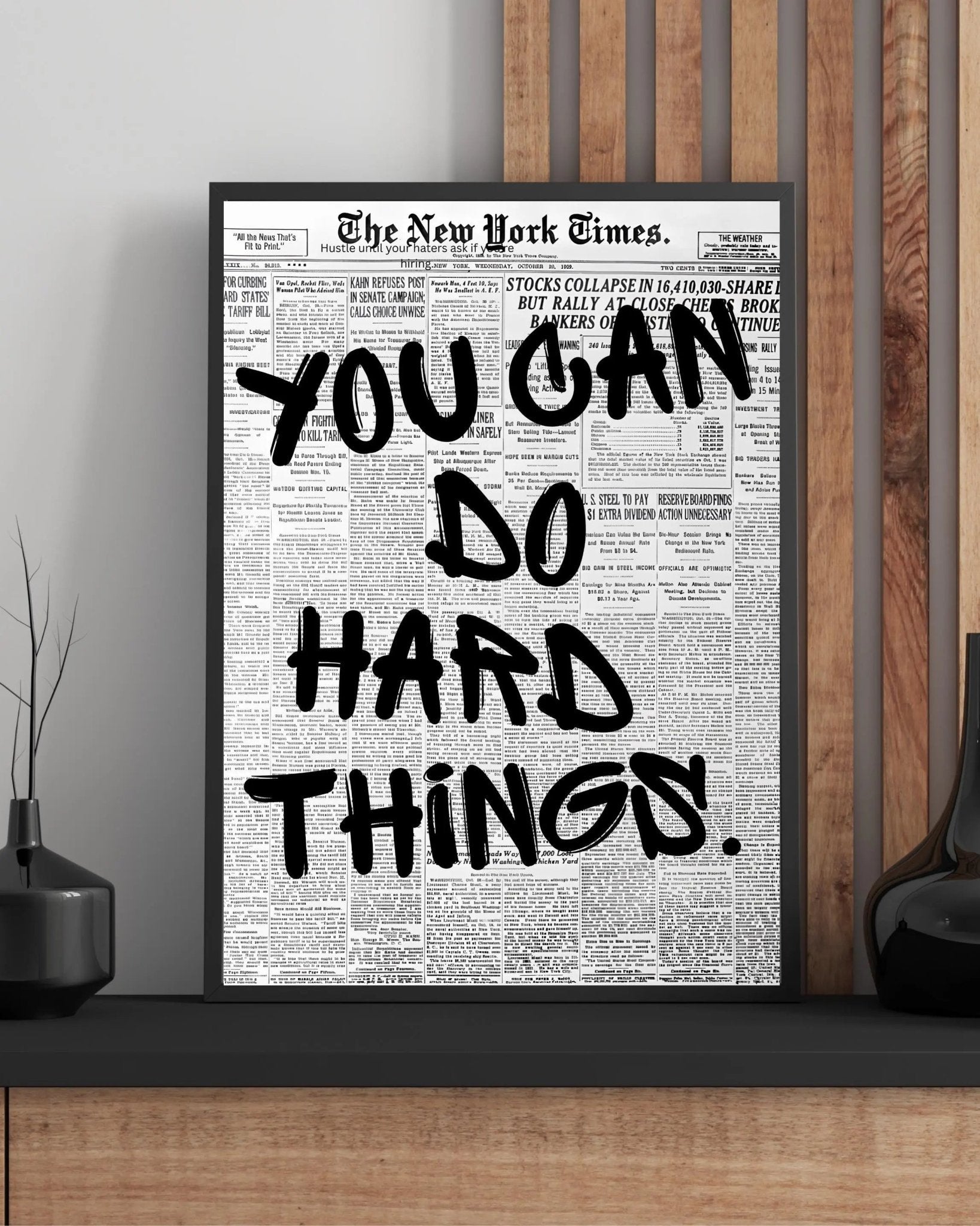 You Can Do Hard Things. poster styled room photo 3