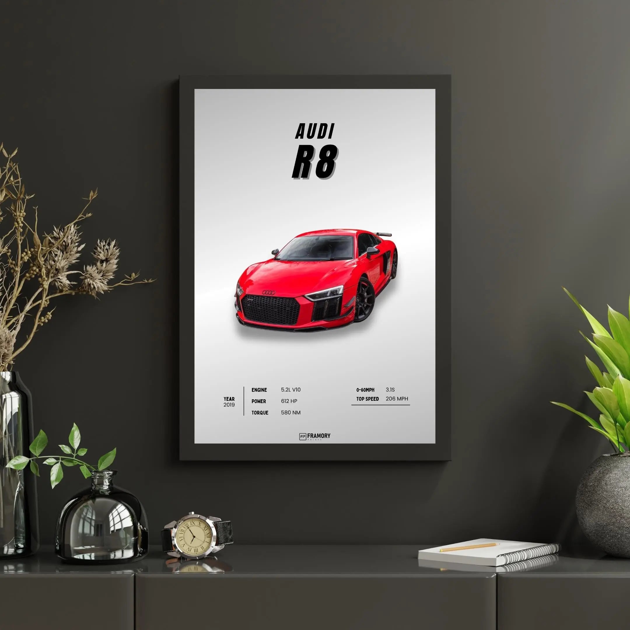 Audi R8 Framory Prints