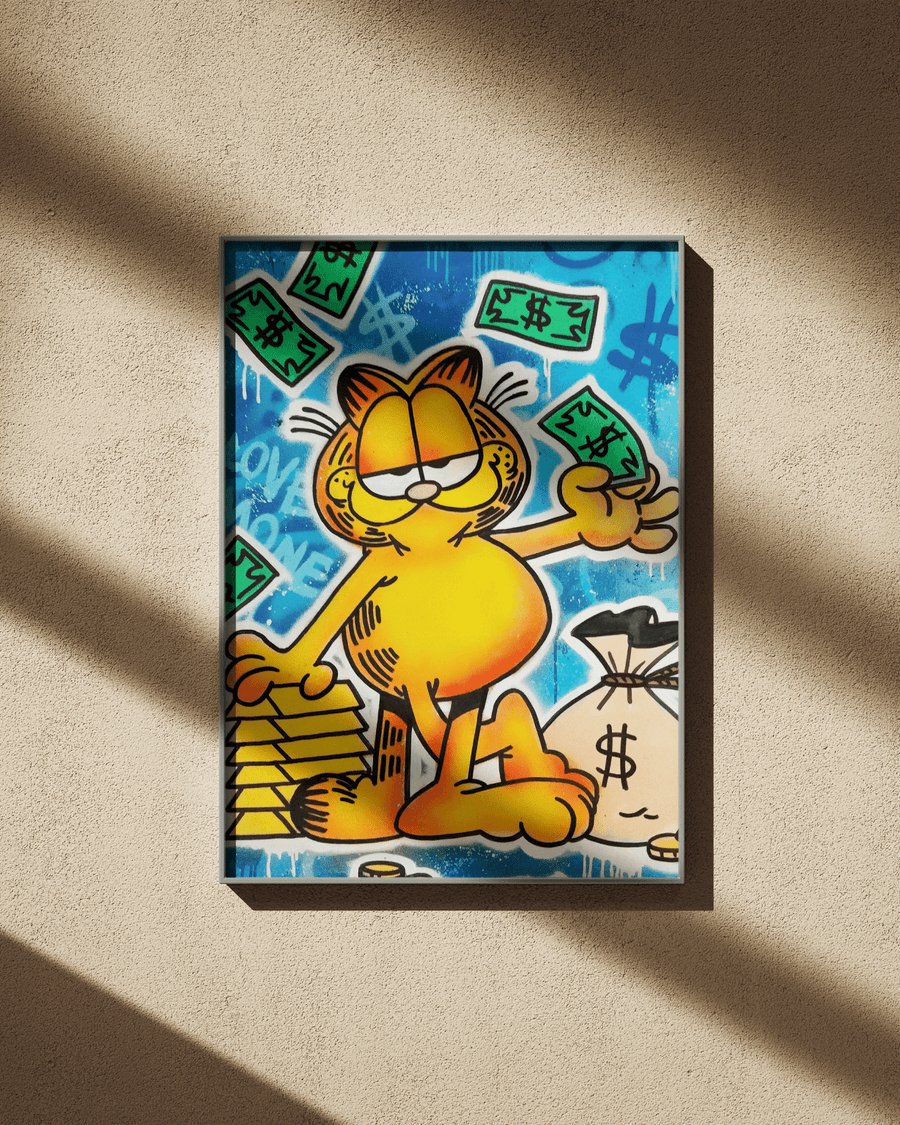 Garfield Money poster design close-up