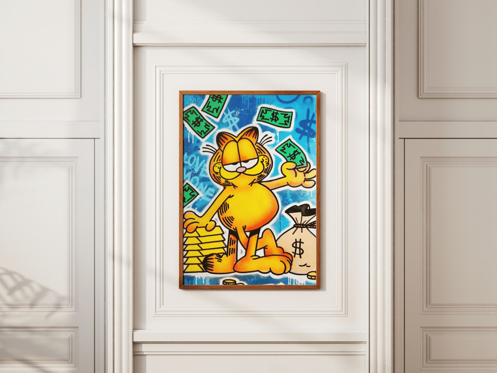 Garfield Money poster design close-up