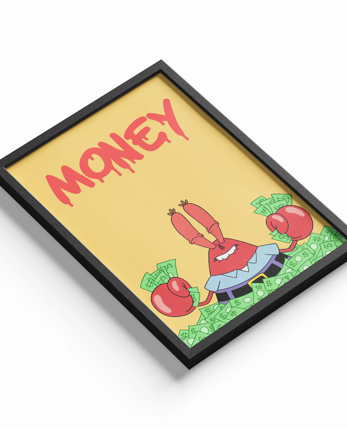 Mr. Krabs Money poster design close-up