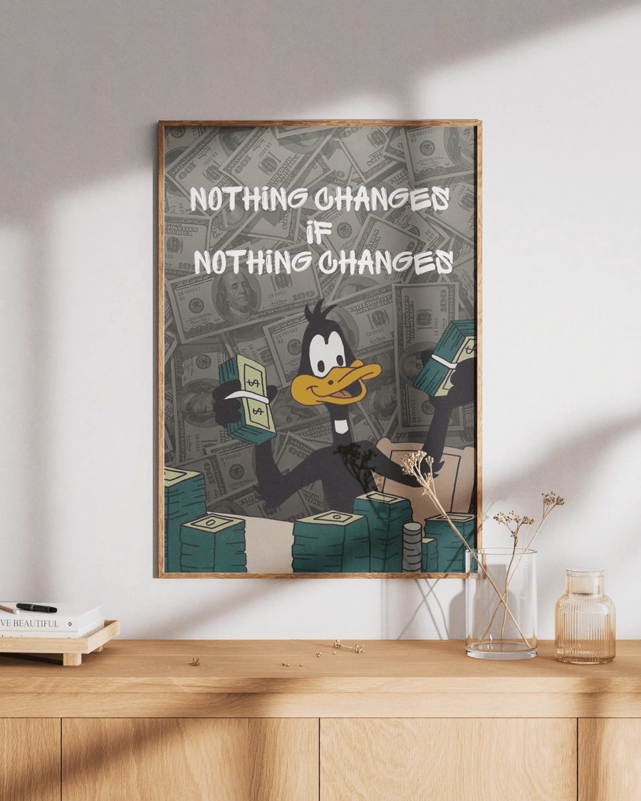 Nothing Changes, if NOTHING CHANGES poster design close-up