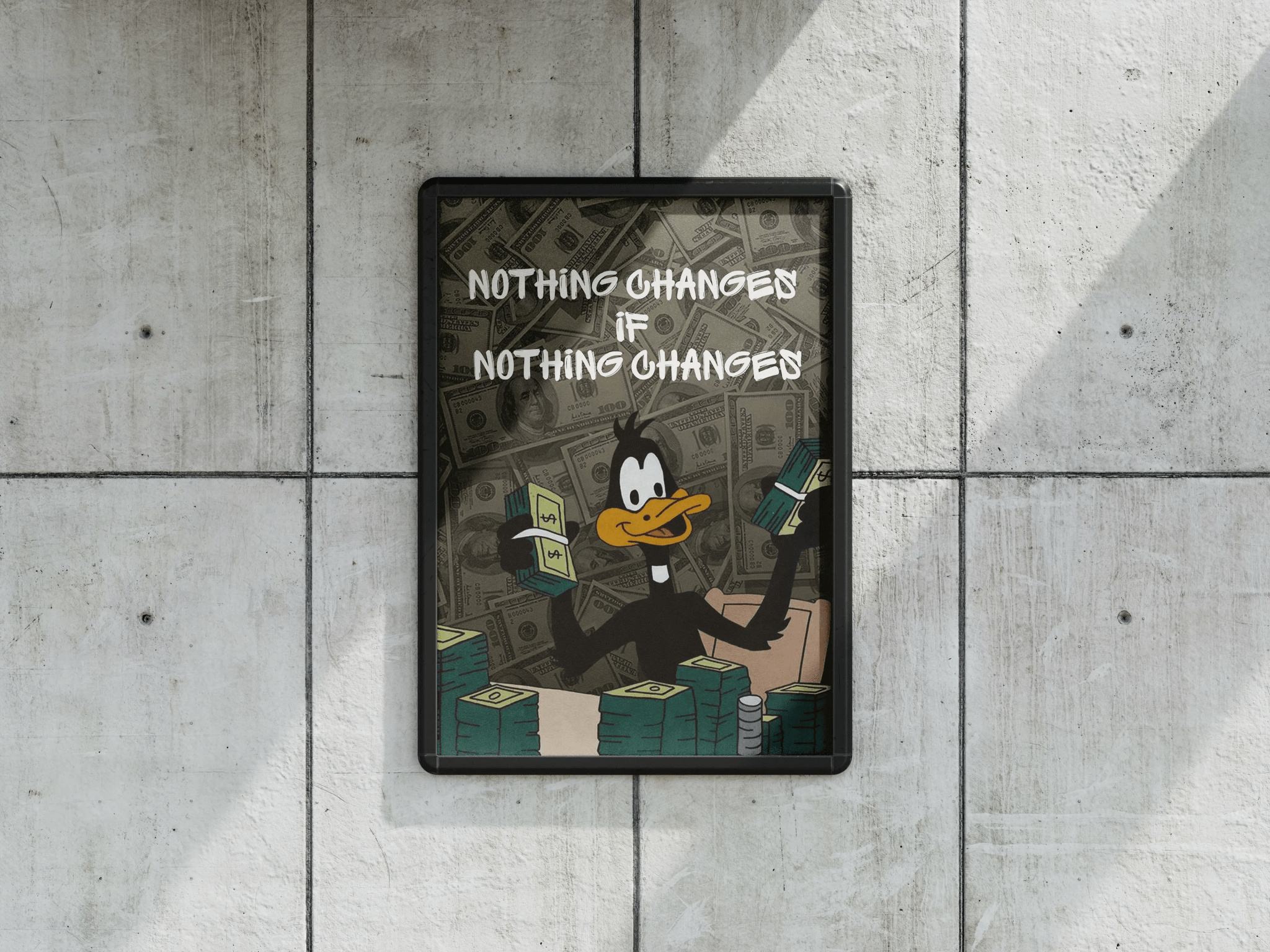 Nothing Changes, if NOTHING CHANGES poster design close-up