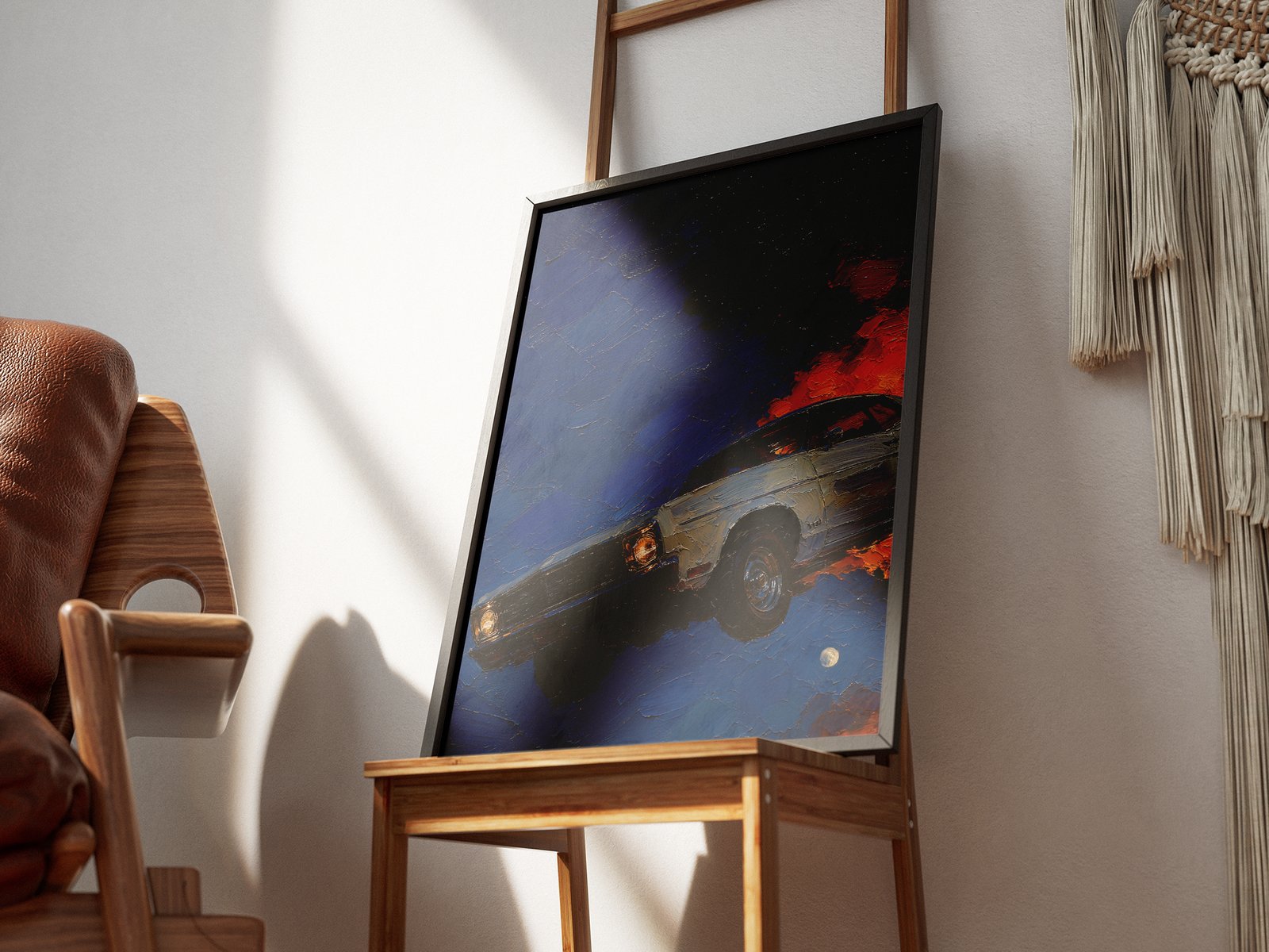 Classic Muscle Coupe — Night Fire