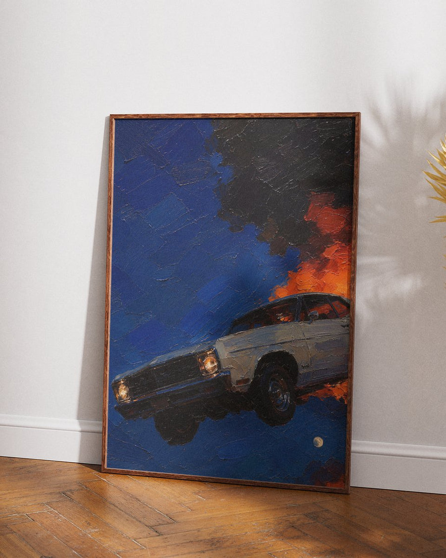 Classic Muscle Coupe — Night Fire