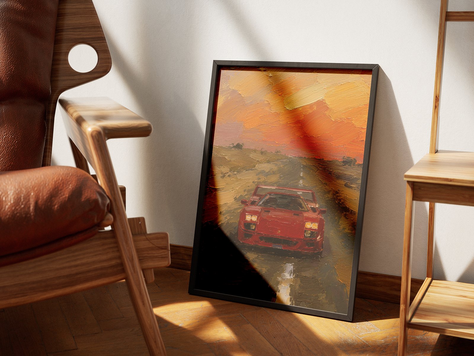 Ferrari F40 — Desert Road Sunset