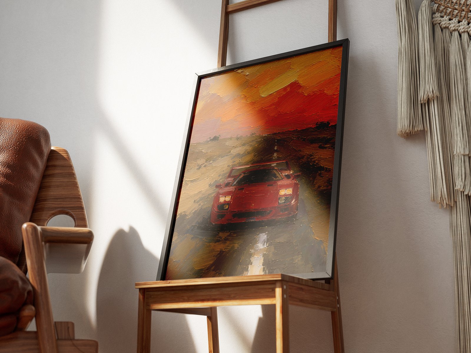 Ferrari F40 — Desert Road Sunset