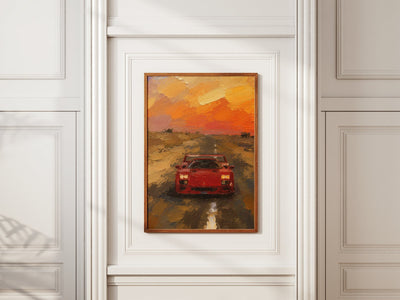 Ferrari F40 — Desert Road Sunset