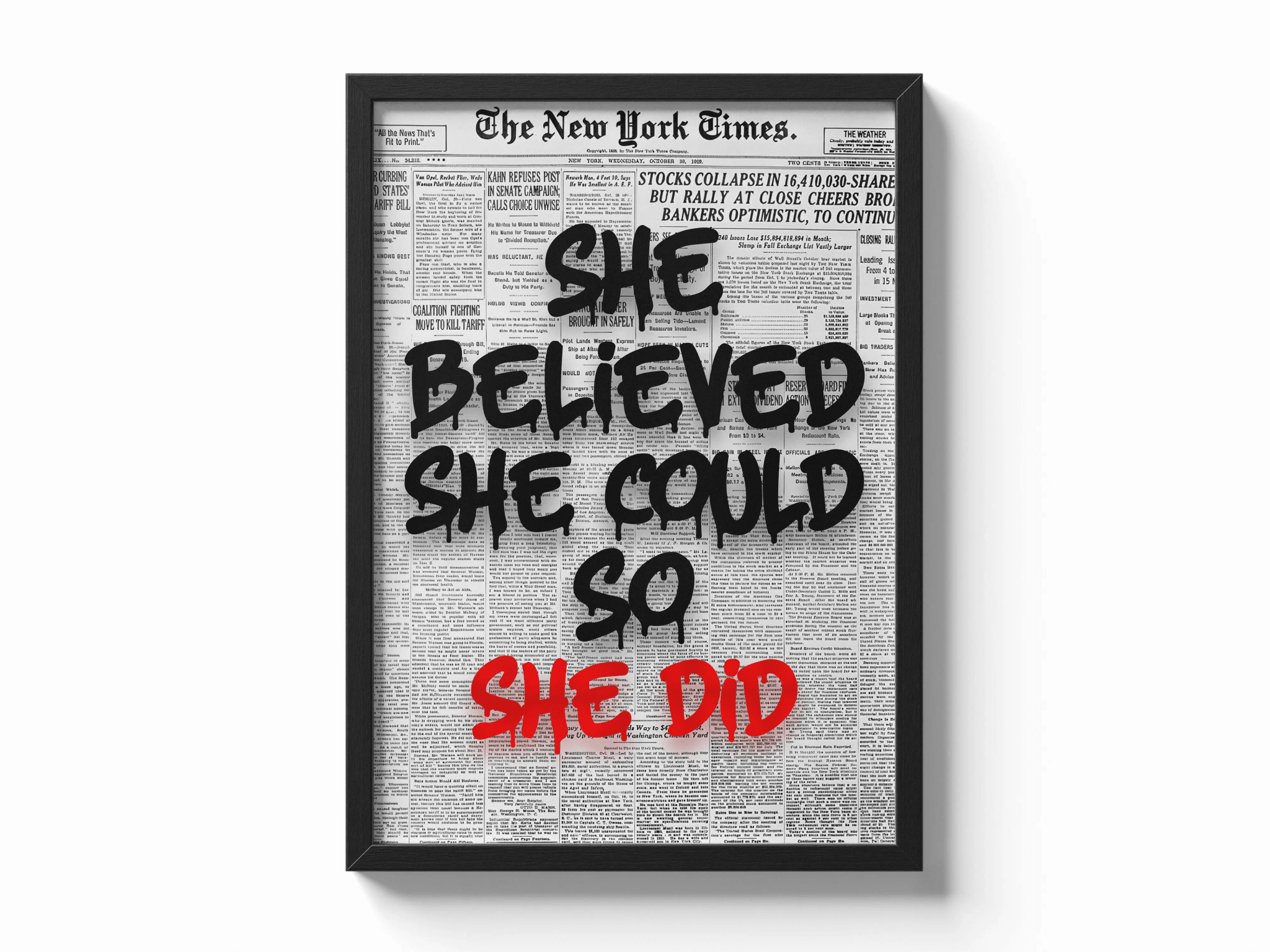 She Believed She Could So She Did poster — Framory Prints