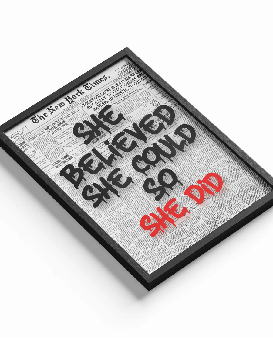 She Believed She Could So She Did poster styled room photo 1