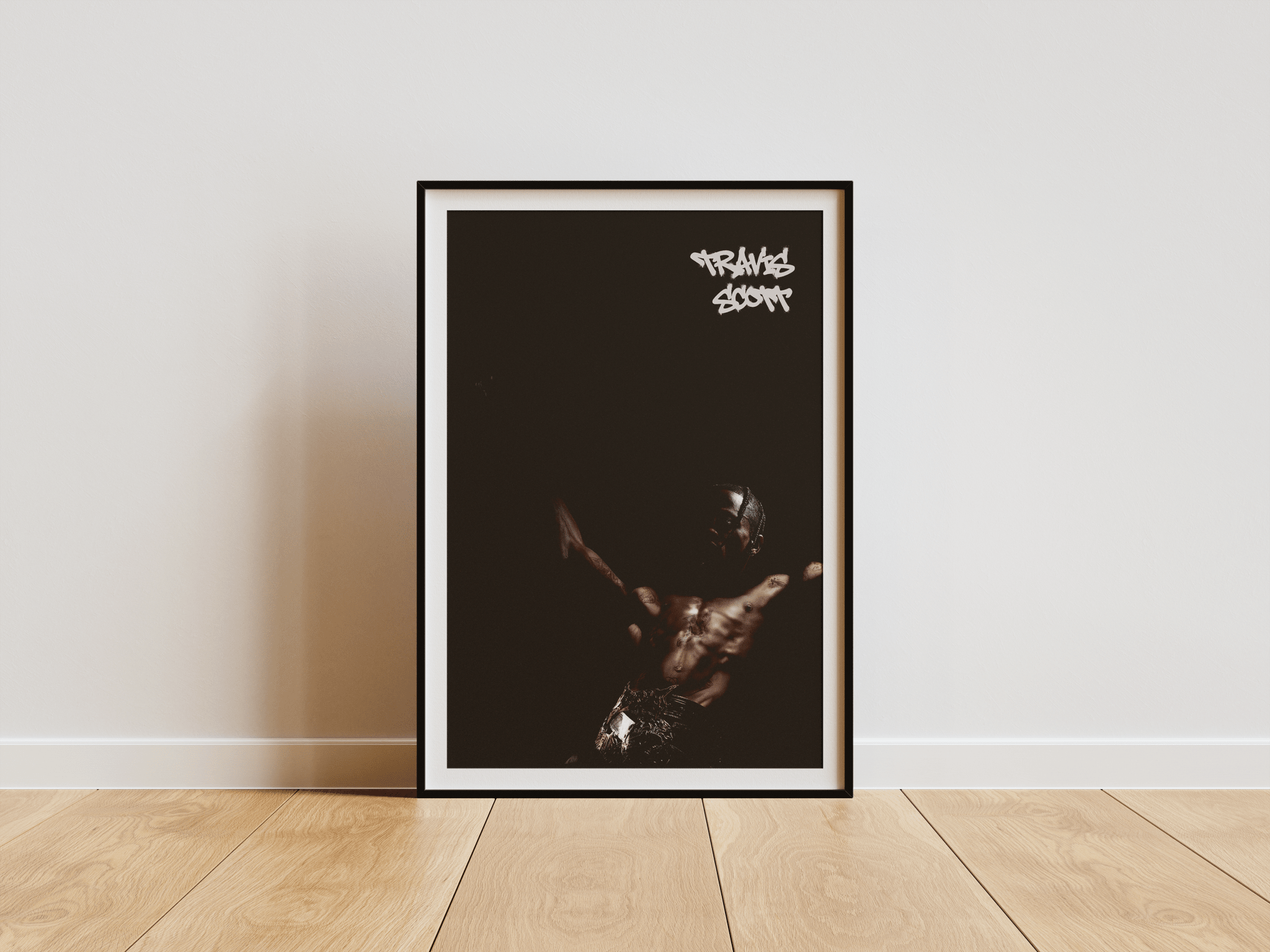 Travis Scott poster styled room photo 2