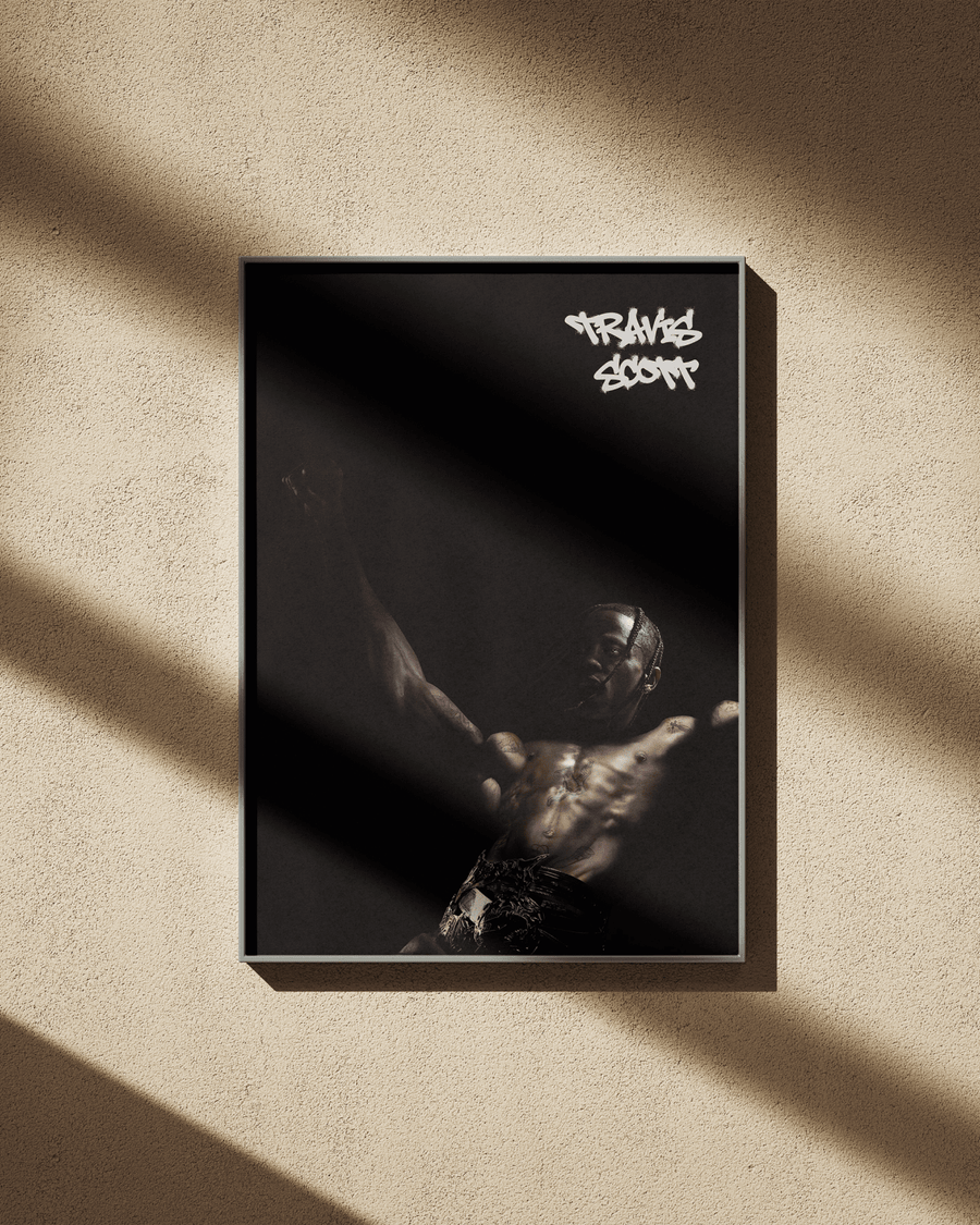 Travis Scott poster design close-up