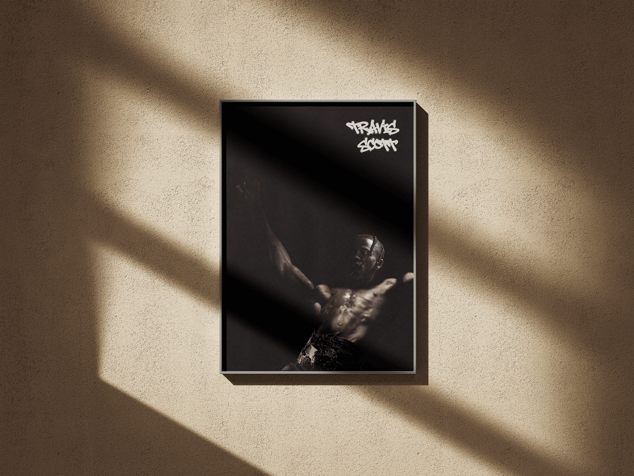 Travis Scott poster design close-up