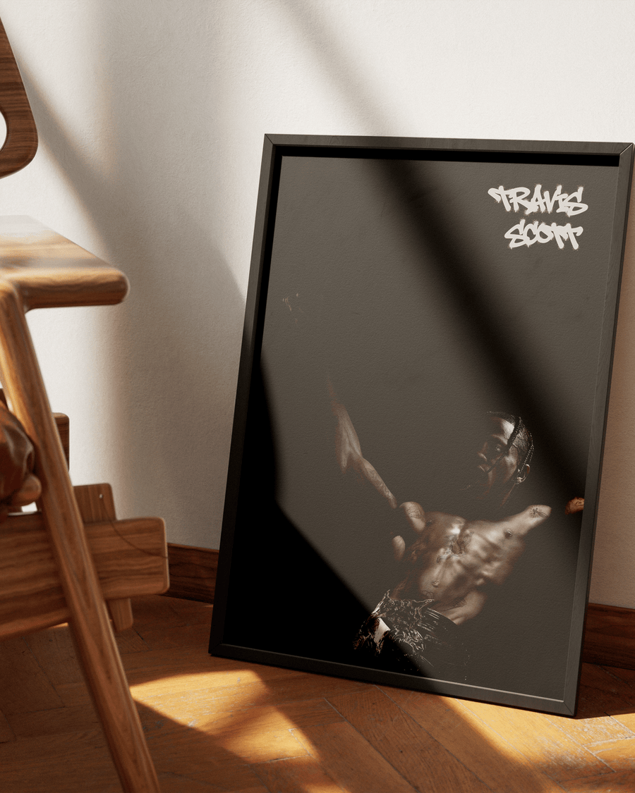 Travis Scott poster design close-up