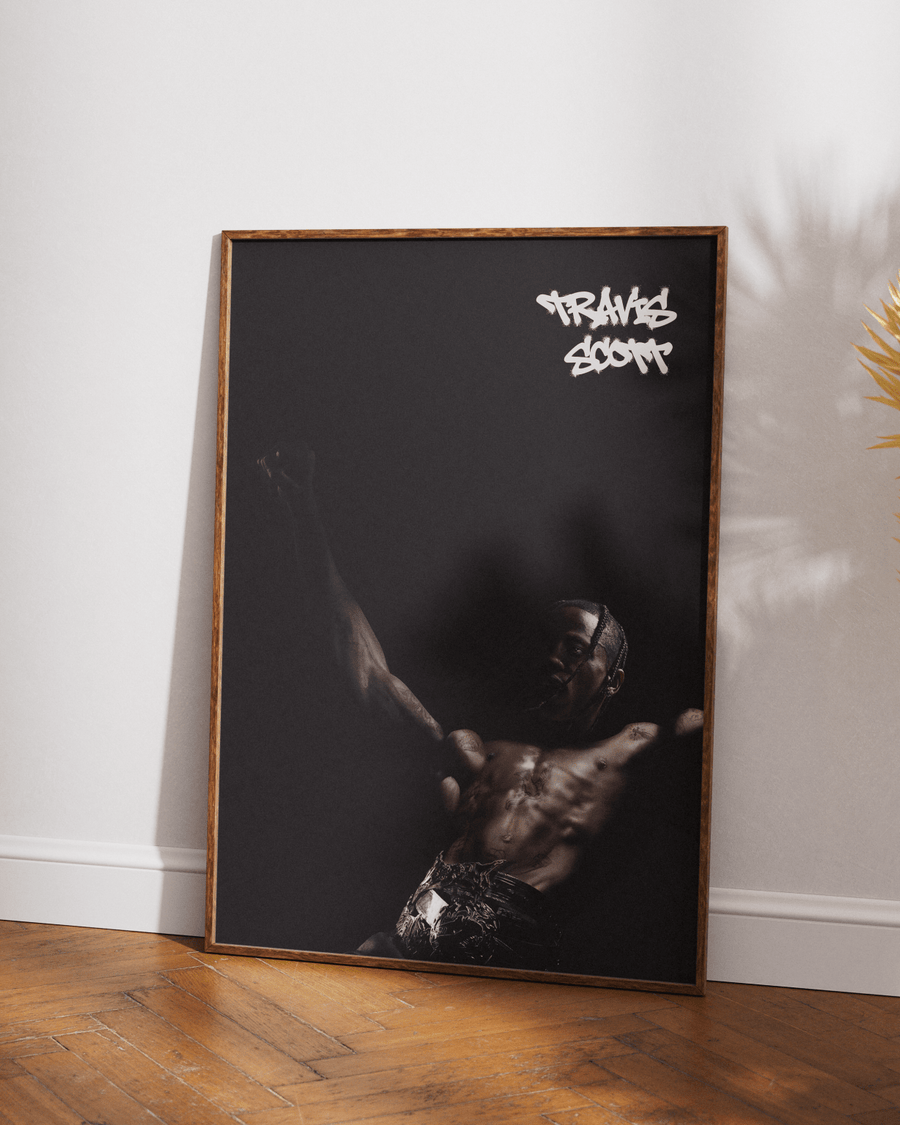 Travis Scott poster design close-up