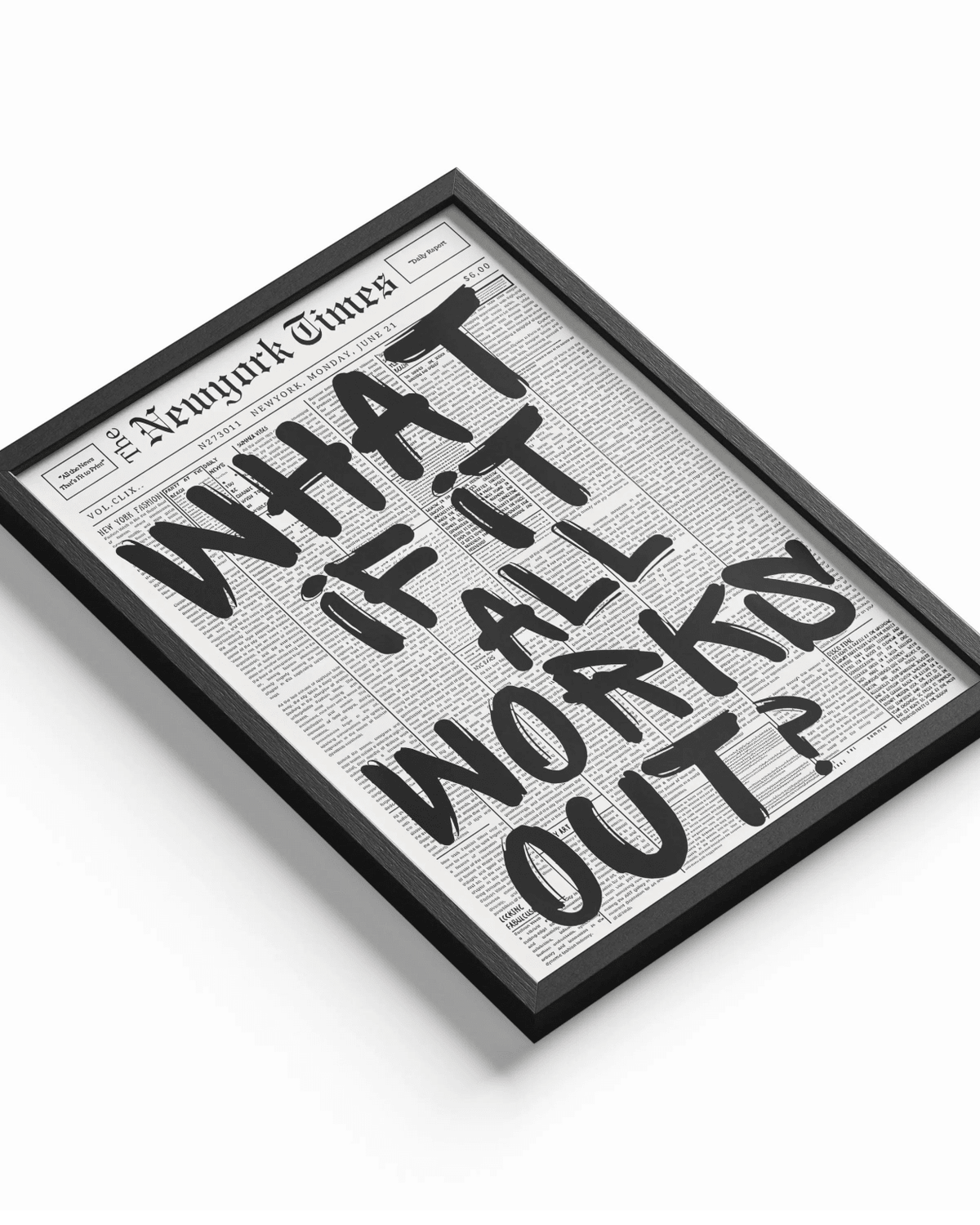 What if it all works out? poster design close-up
