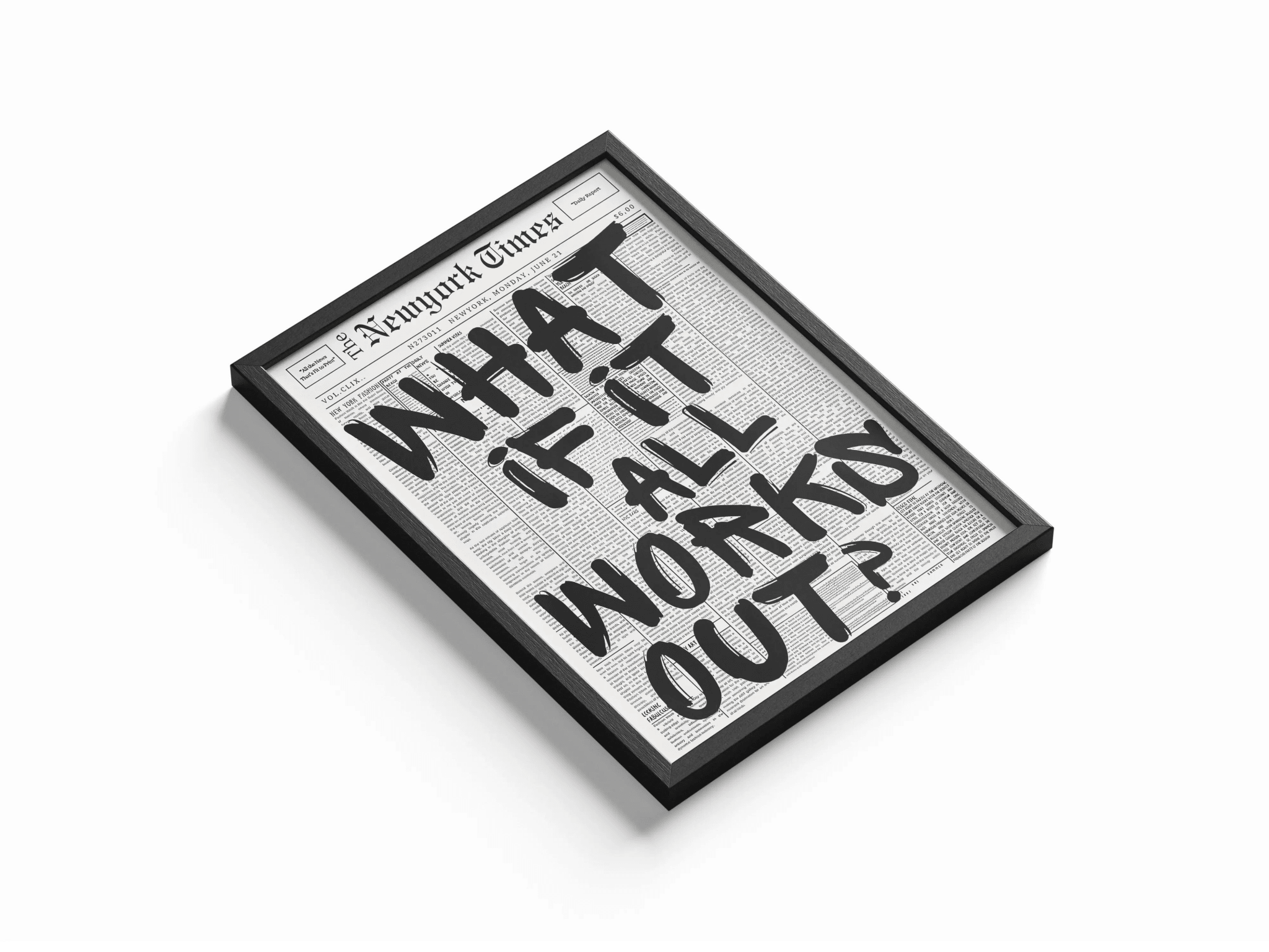 What if it all works out? poster design close-up