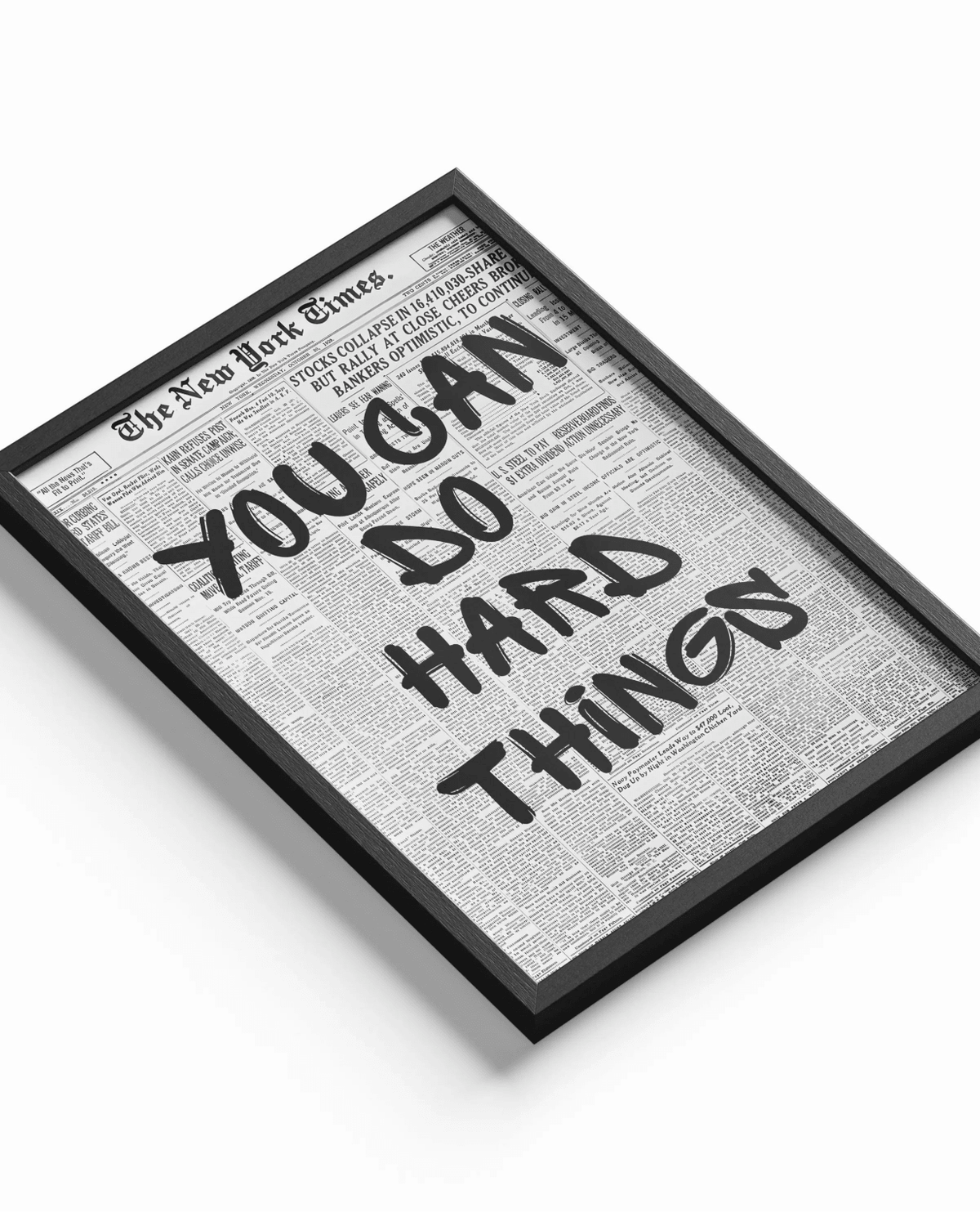 You Can Do Hard Things. poster design close-up